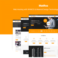 MatRoz | Web Hosting with WHMCS & Material Design Technology Business Template