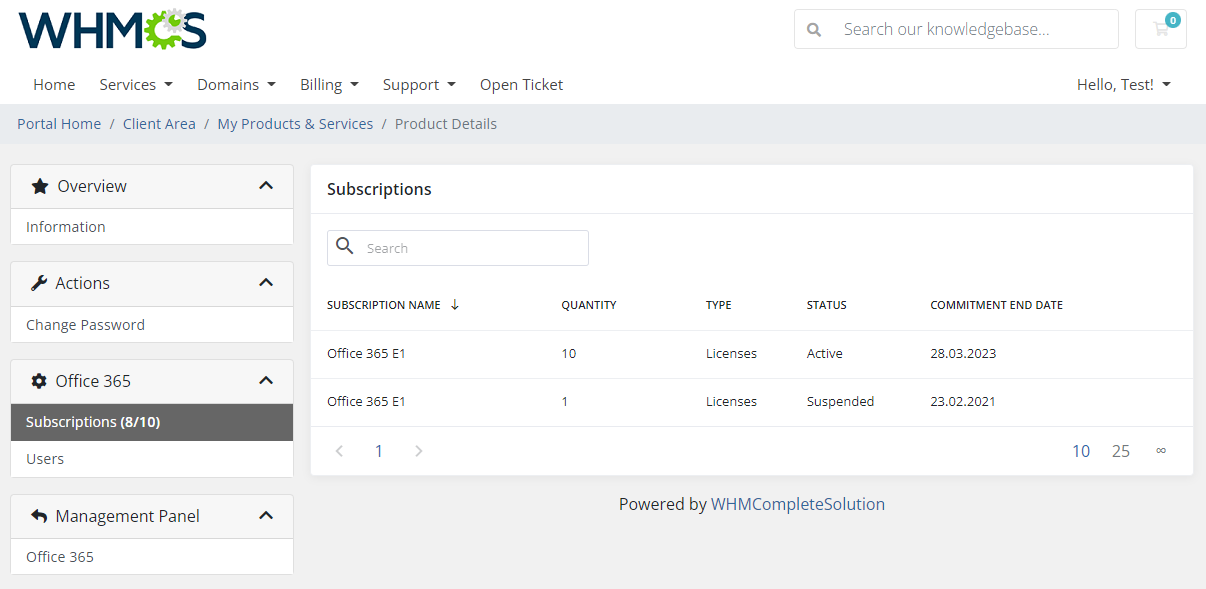 Office 365 For WHMCS - WHMCS Marketplace