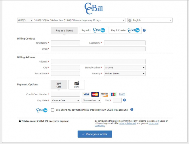 CCBill WHMCS Marketplace