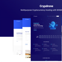 Crypdrone - ICO Crypto Landing & Cryptocurrency Website​ with whmcs Template