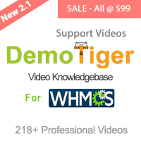 DemoTiger WHMCS Video Knowledge Base – Full HD with Professional Human Voice and Text Instructions.