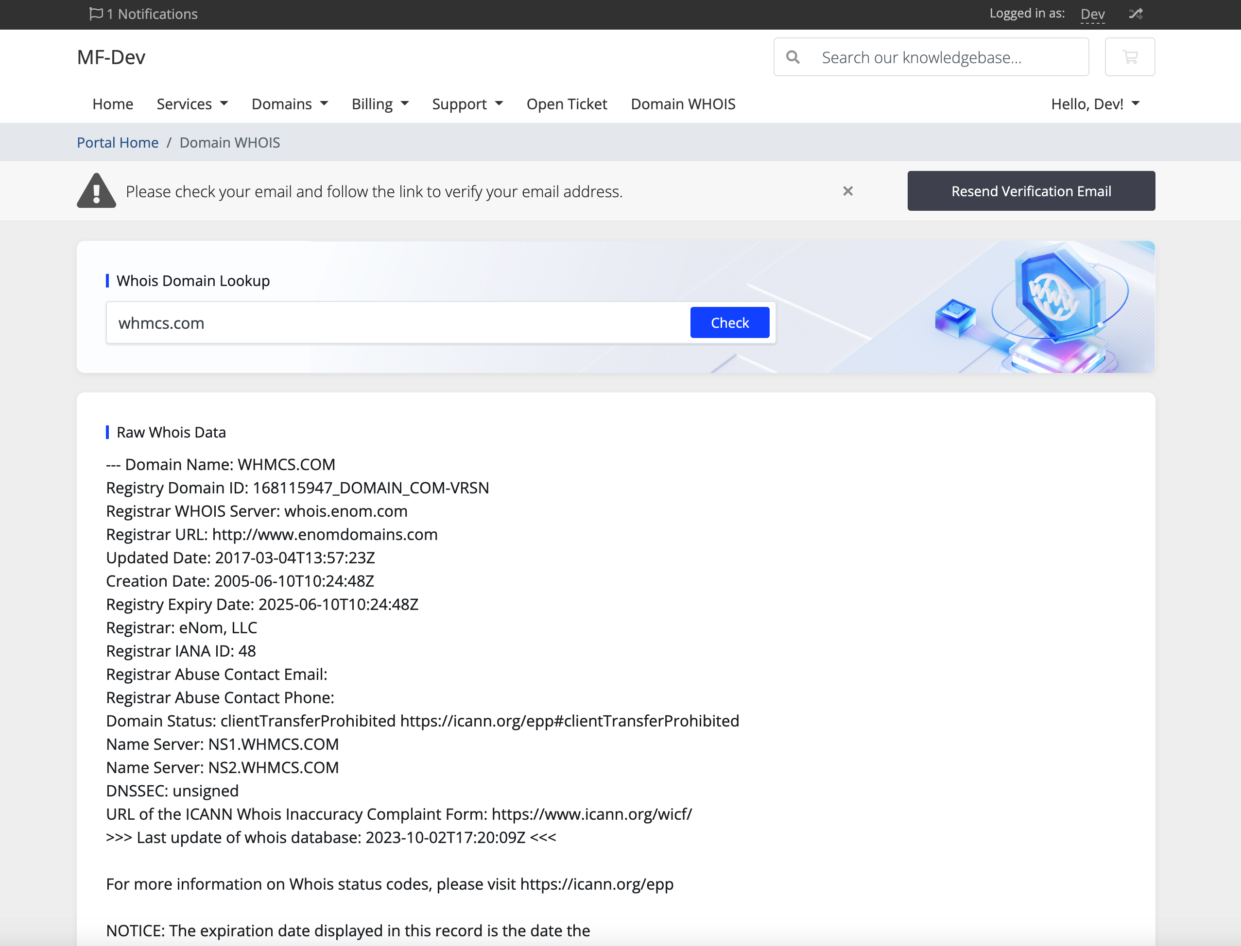 Domain WHOIS Checker - WHMCS Marketplace