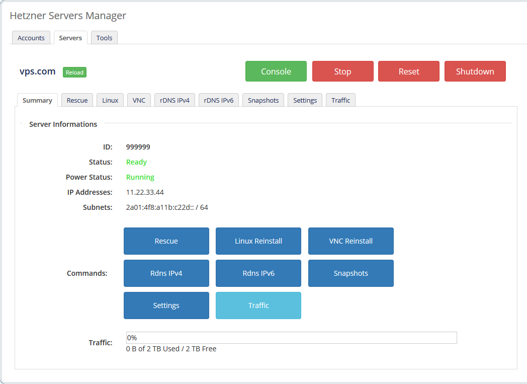 Hetzner Servers Manager WHMCS Marketplace