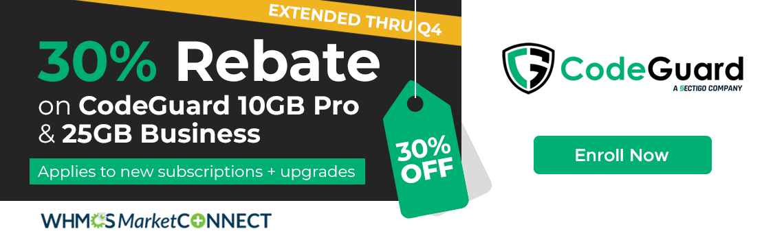 30% Rebate All New Codeguard Professional and Business