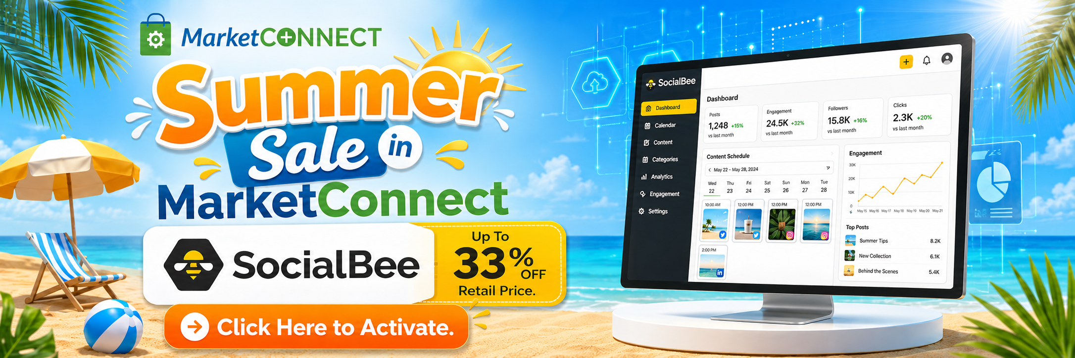 SocialBee Summer Sale - 33% off RRP