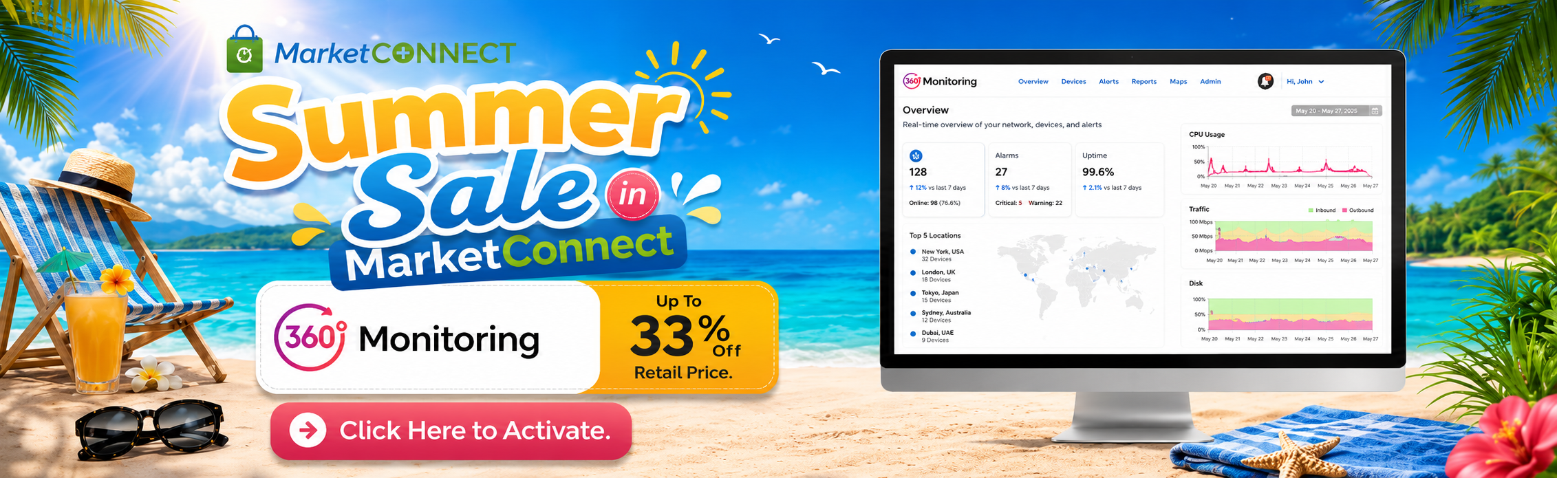 360 Monitoring Summer Sale - 33% off RRP